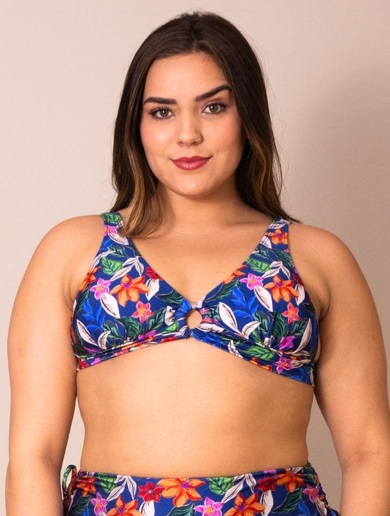 Top de Biquíni Estampado com Argola Metálica - Top Rúbia - MAC