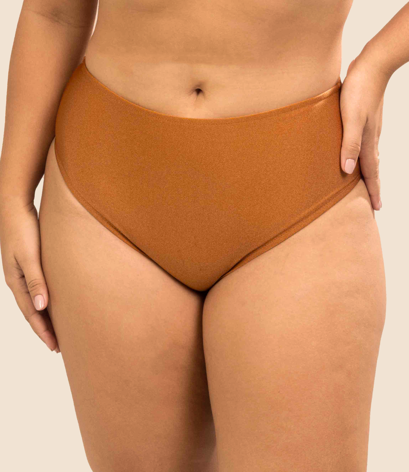 Calcinha de biquíni hot pants lisa Alice