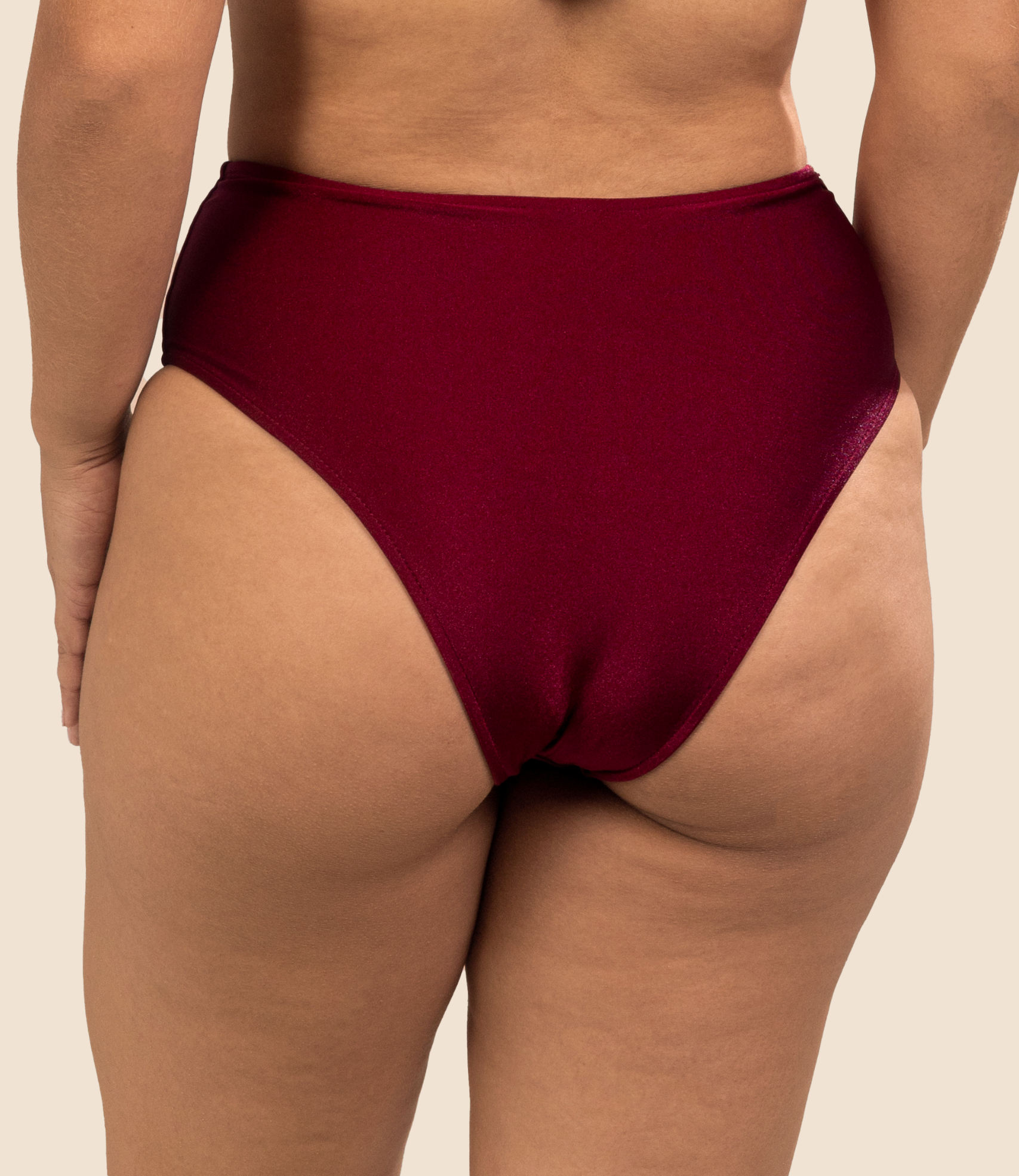 Calcinha de biquíni hot pants lisa Alice