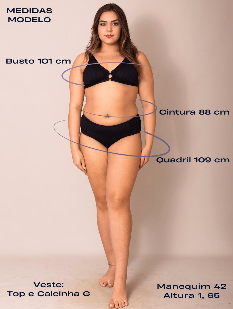 Calcinha de Biquíni Hot Pant com Amarração Lateral Marcela - 511 - Lisa