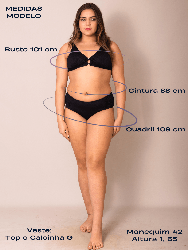 Calcinha de Biquíni Hot Pant com Amarração Lateral Marcela - 511 - Texturizada