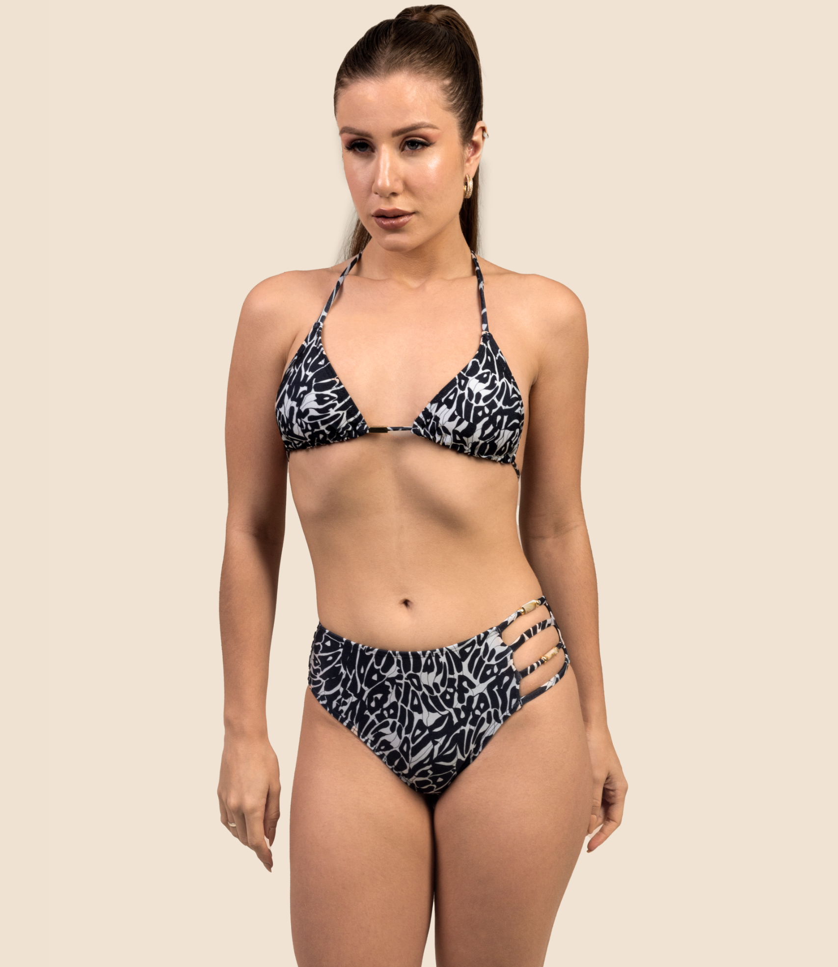 Top Cortininha Maya + Calcinha De Biquini Melissa