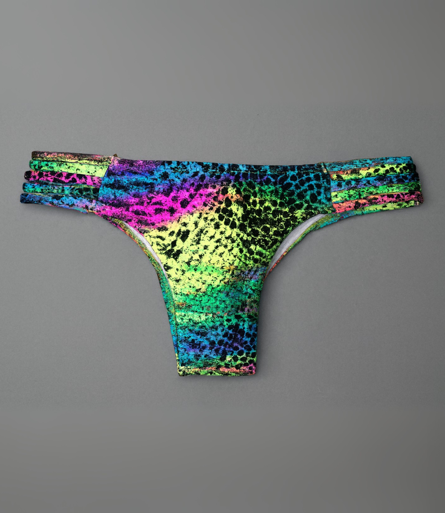Calcinha Com Tiras Laterais Estampada