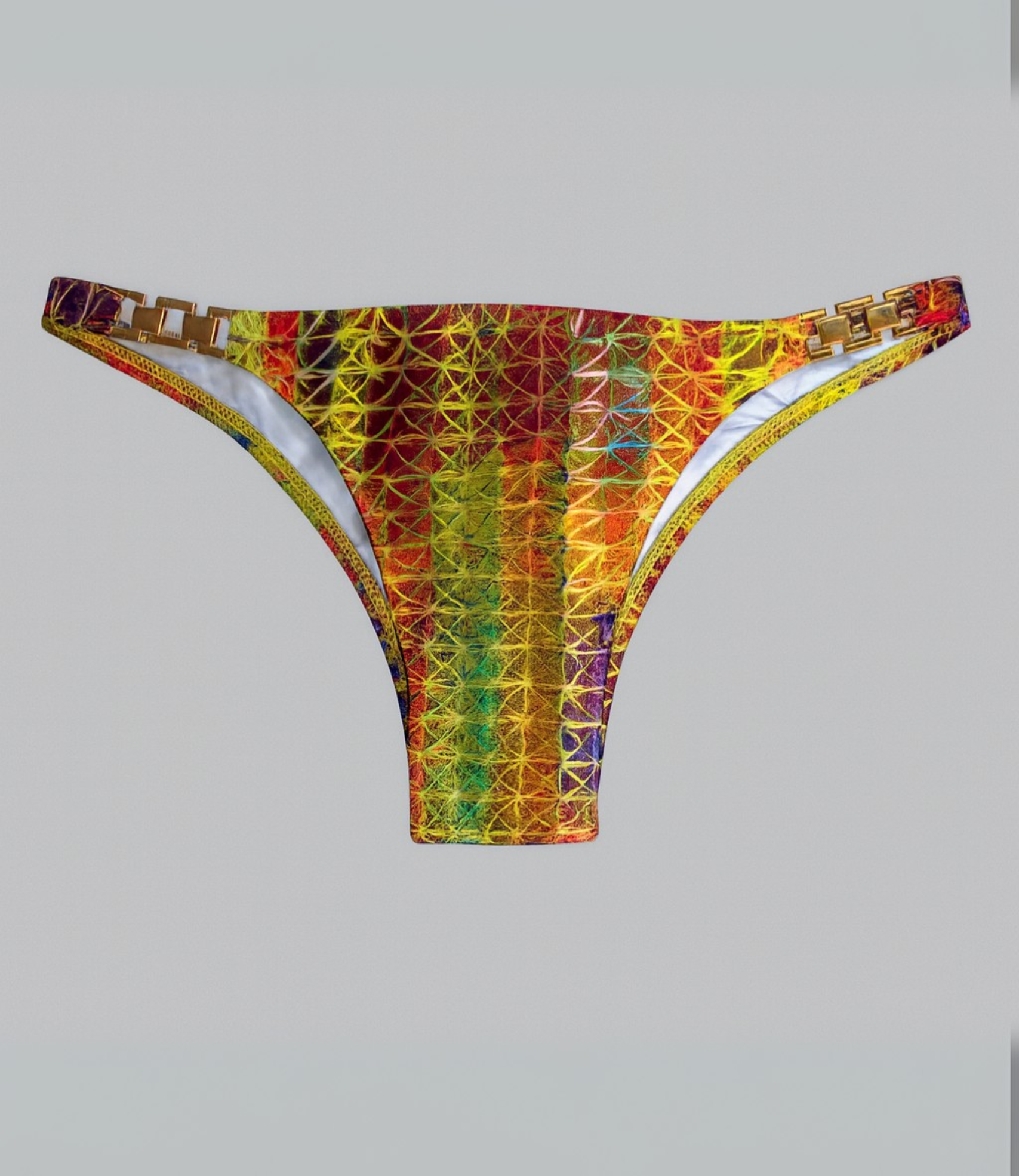 Calcinha Com Detalhe Em Aviamento Trilobal Estampada