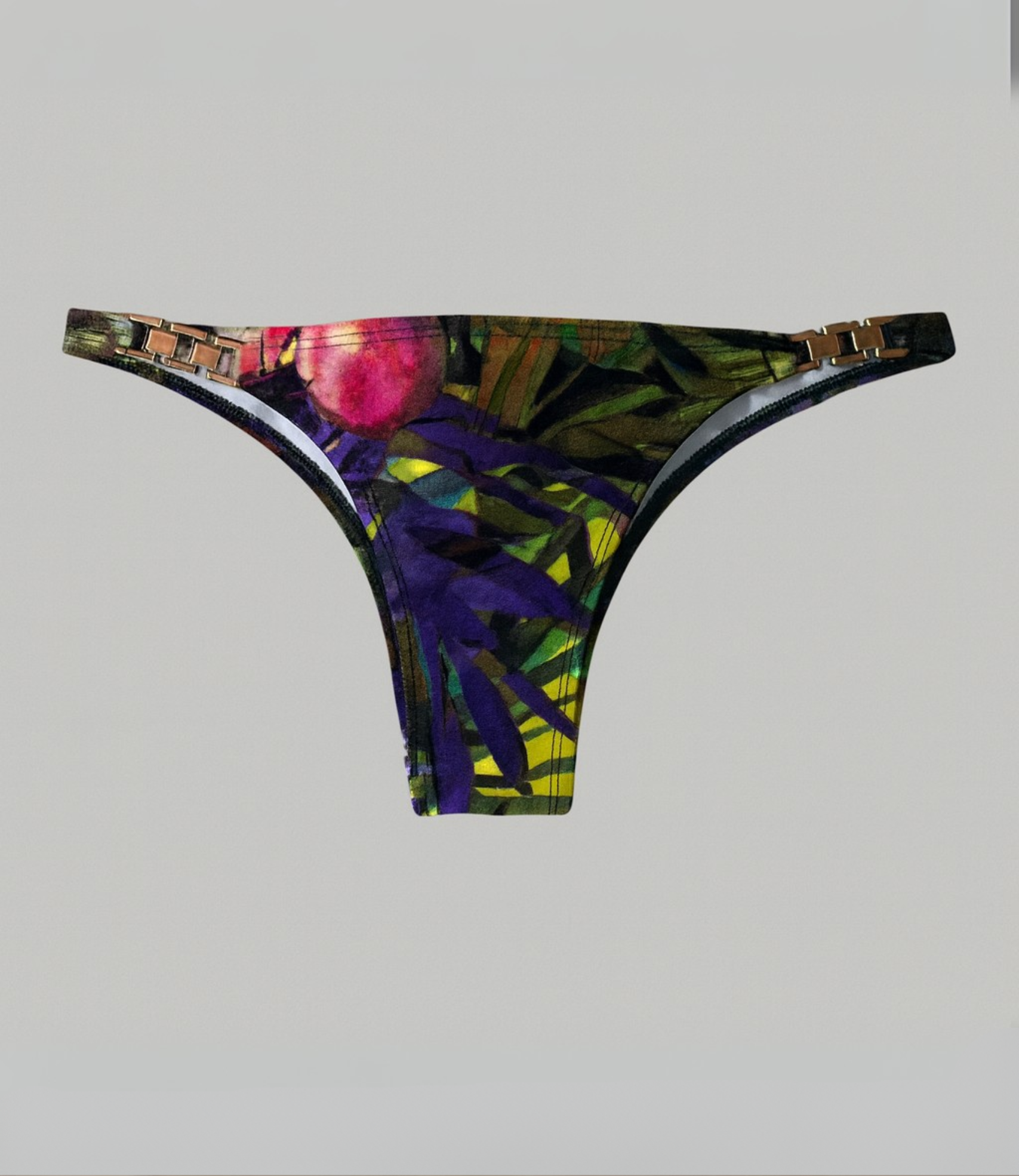 Calcinha Com Detalhe Em Aviamento Trilobal Estampada