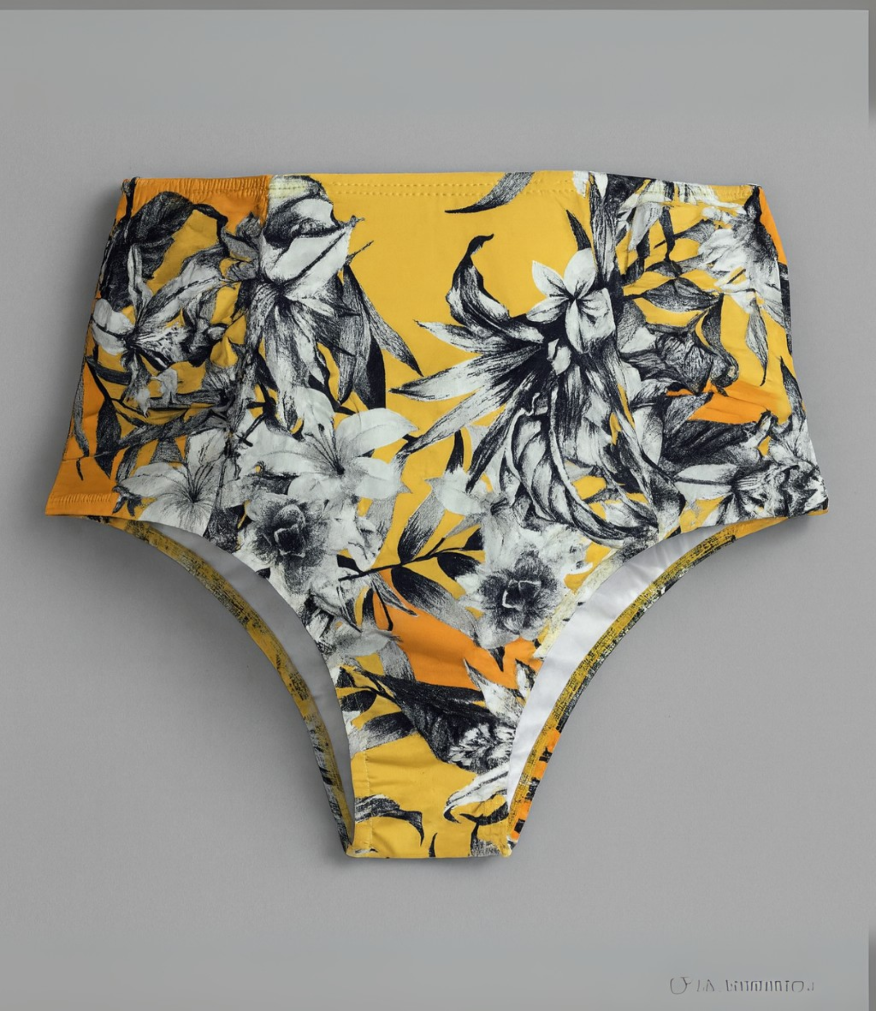 Calcinha Biquíni Hot Pant Franzida Estampada
