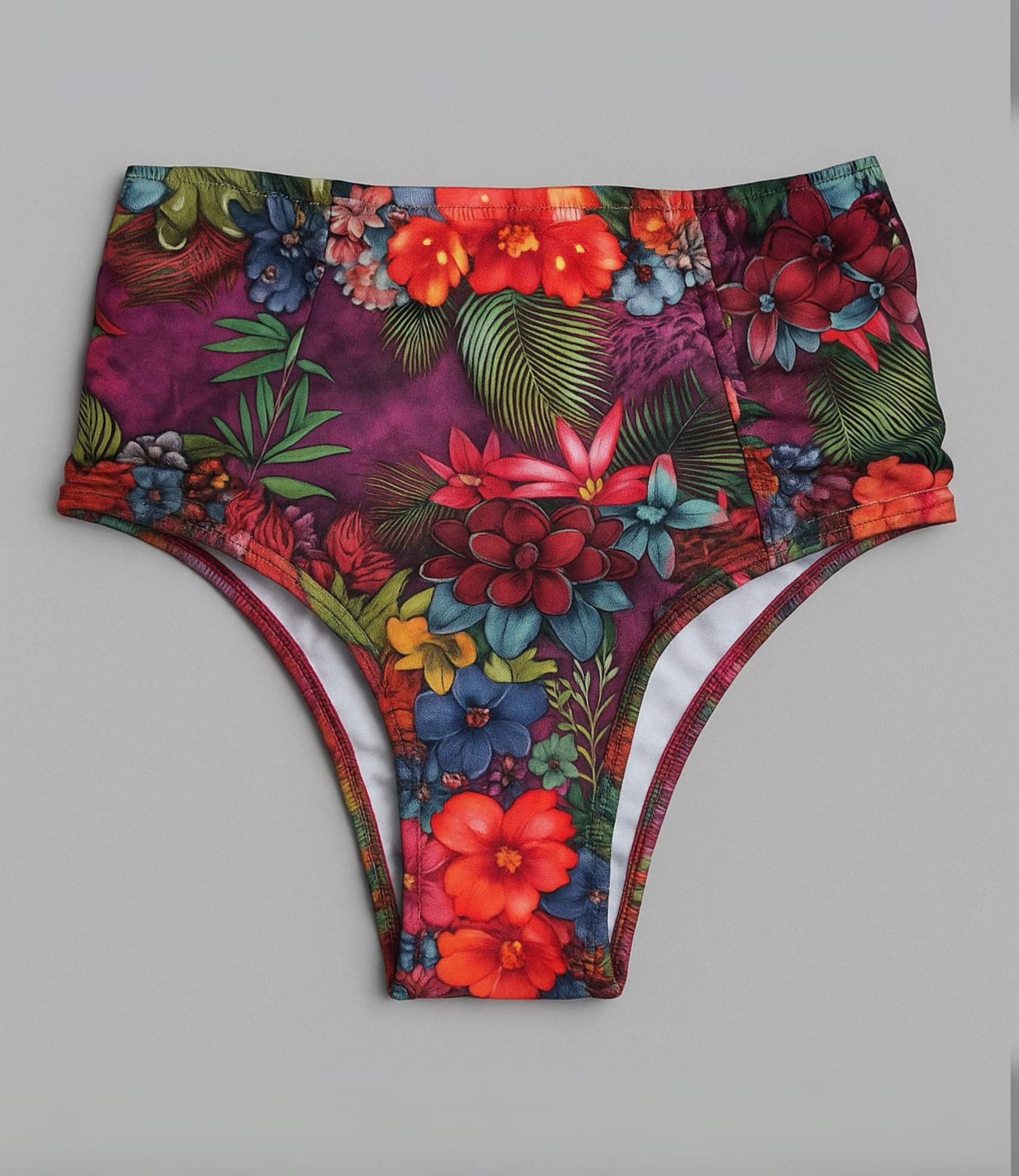 Calcinha Biquíni Hot Pant Franzida Estampada
