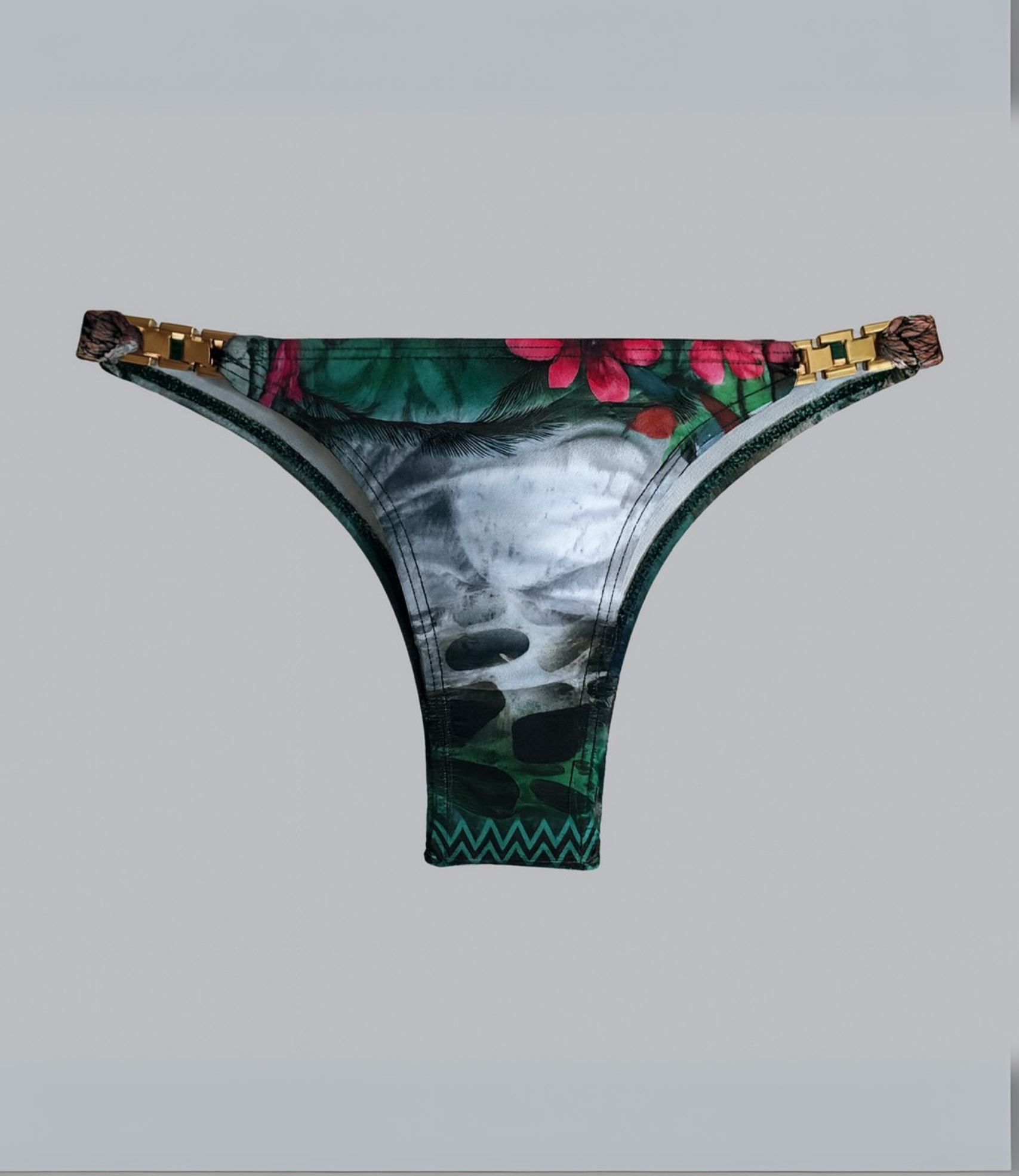Calcinha Biquíni Com Detalhe Em Aviamento Estampada
