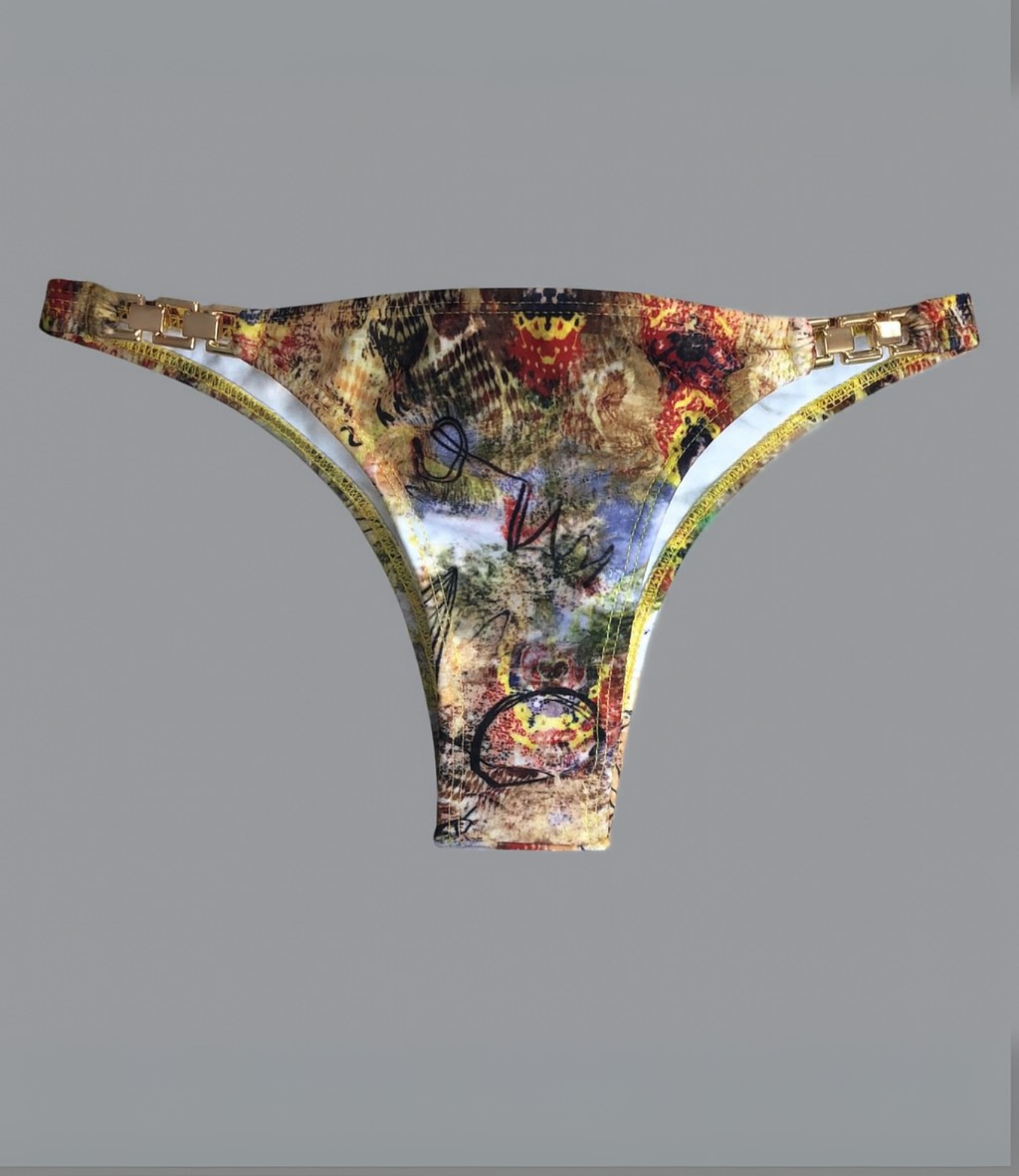 Calcinha Biquíni Com Detalhe Em Aviamento Estampada