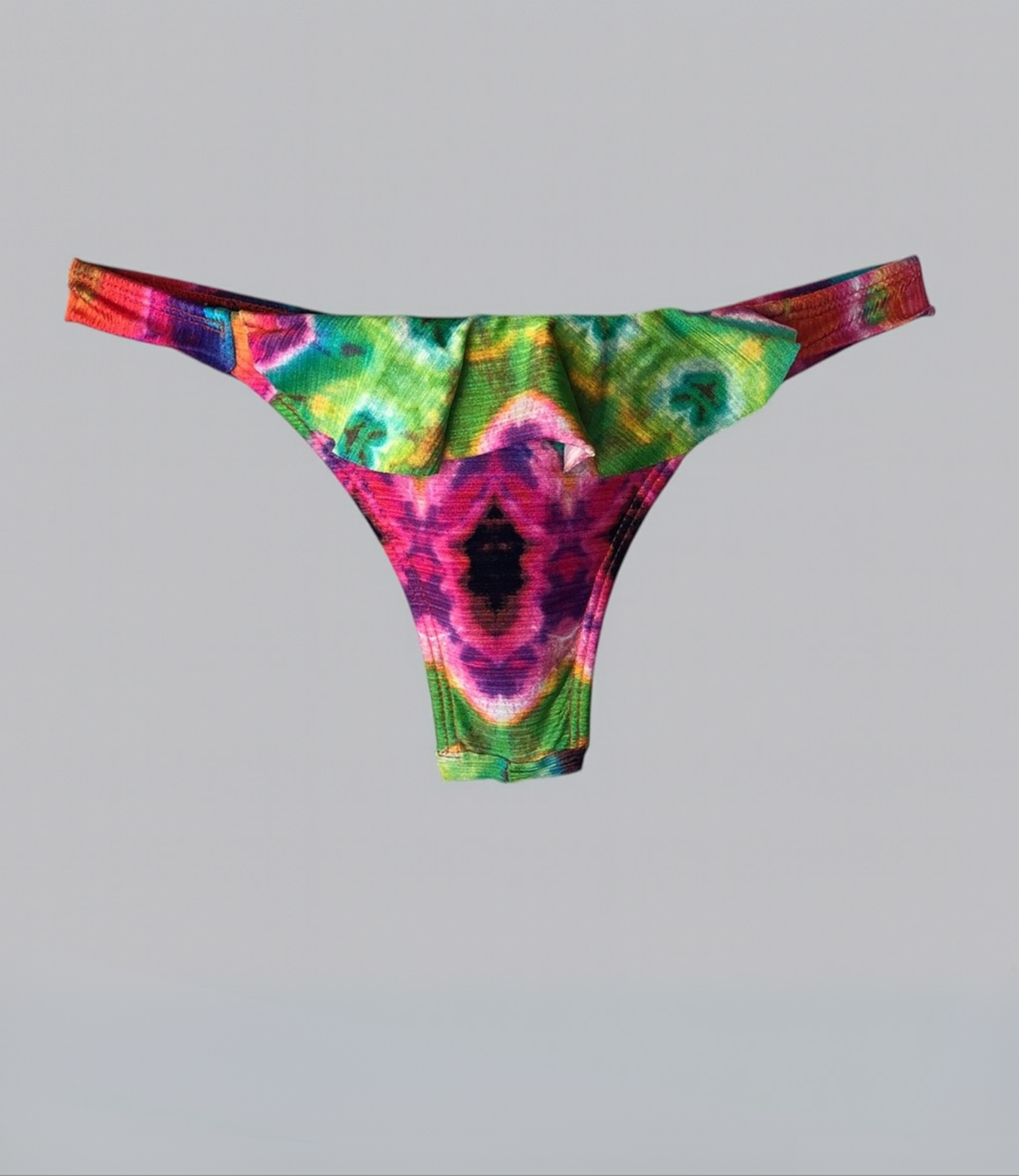 Calcinha Com Babado Frontal Trilobal Estampada