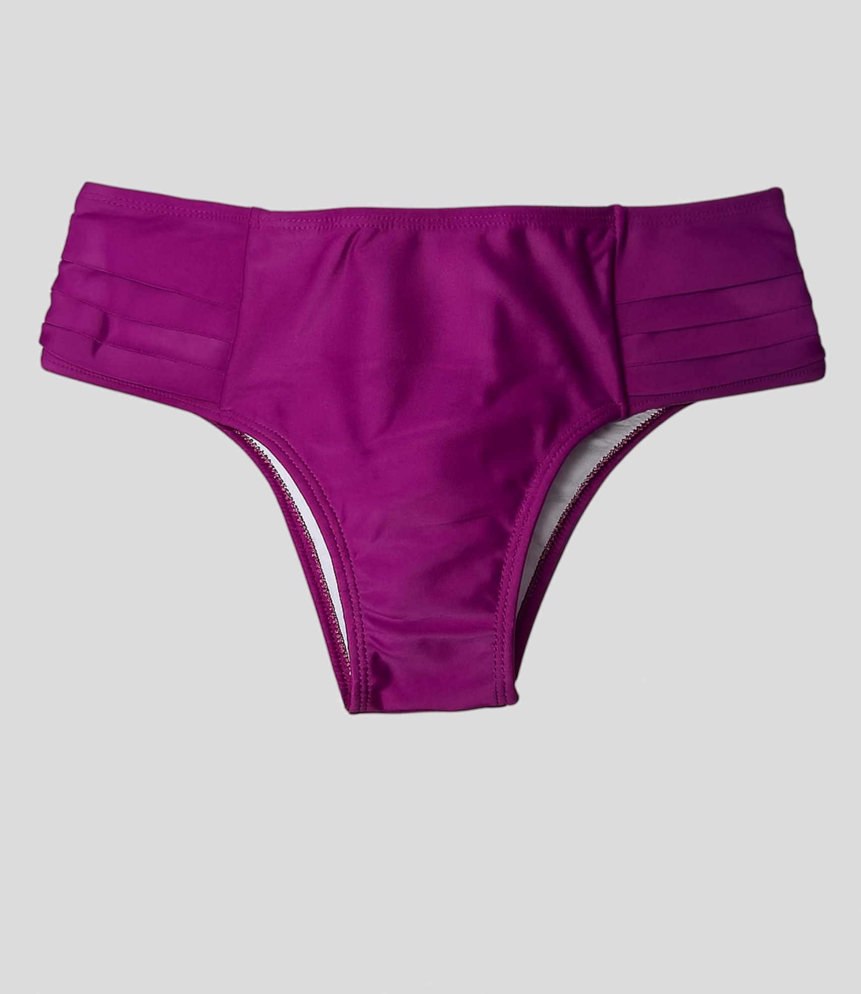 Calcinha Alta Drapeada Lisa