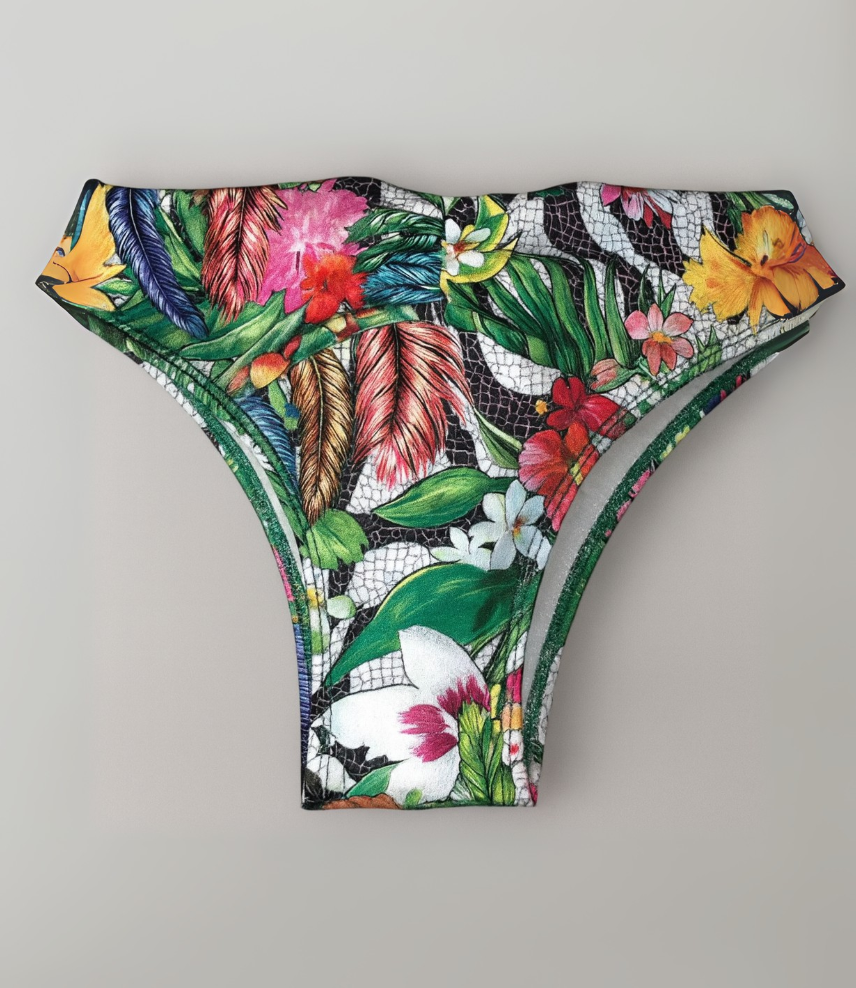 Calcinha com Franzido Frontal Estampada Floral