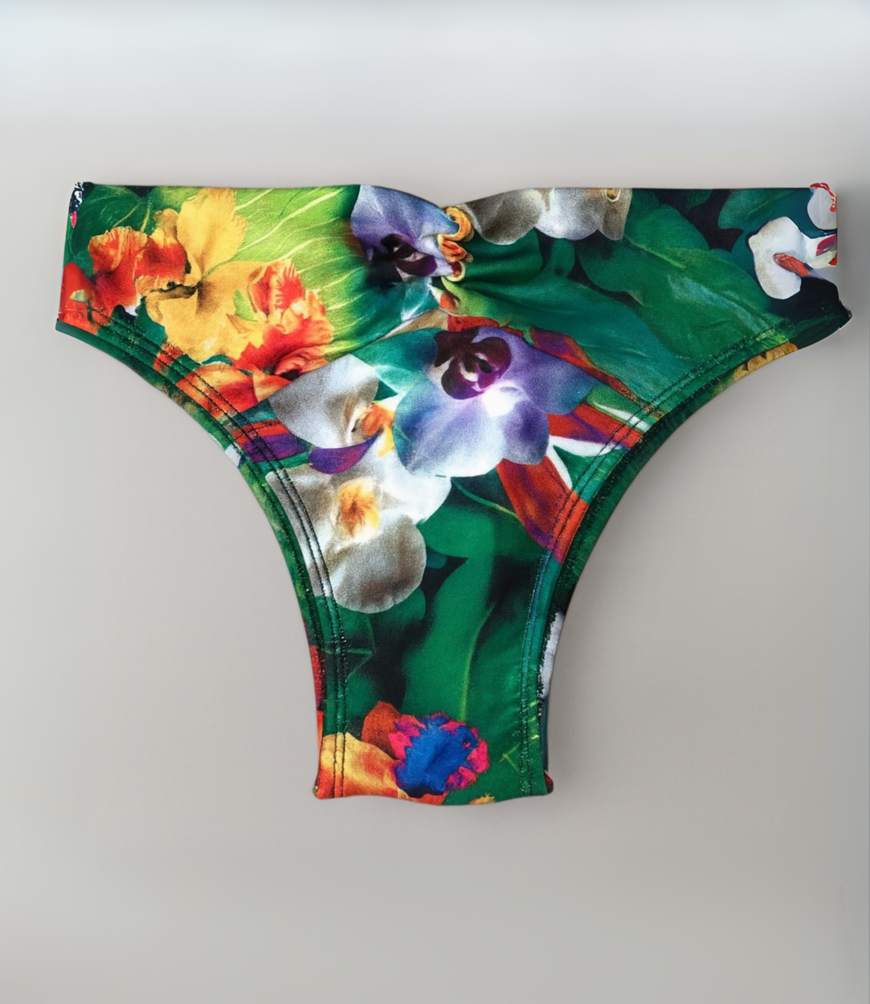 Calcinha com Franzido Frontal Estampada Floral