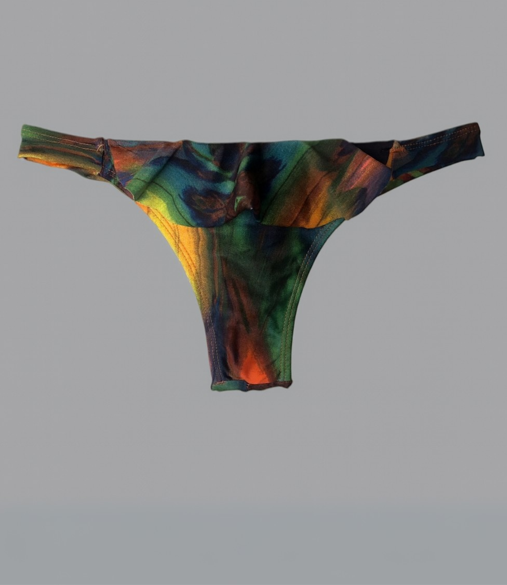 Calcinha Biquíni Com Babado Frontal Estampada