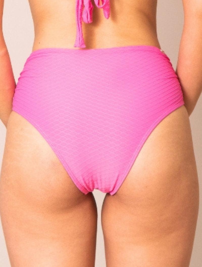 Calcinha de Biquíni Texturizada Hot Pant Drapeada - Calcinha Aurora - MAC